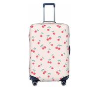 JBYJBX Lovely Sweet Red Cherry Print Suitcase Cover Luggage Protector Washable Elastic Fashionable Travel Gear Cover, Black, Medium