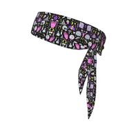 Jbyjbx Magic Witch Witchcraft Bohemian Drawing Print Sports Head Tie Soft Breathable Sweat Wicking Headband Unisex Tennis Basketball Tie