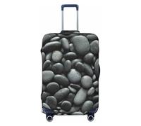 JBYJBX Many Black Pebbles Print Suitcase Cover Luggage Protector Washable Elastic Fashionable Travel Gear Cover, Black, Small