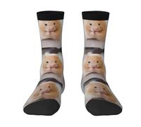 JBYJBX Maroon Hamster Print Classic Adult Socks Friendship Socks Men Women'S Funny Socks Teens Boys Girls, 3 Black, One Size