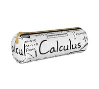 JBYJBX Math Geometry Geek Calculus Print Leather Pencil Case Pouch - Slim & Cute Pencil Cases For Adults, Men And Women