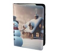 JBYJBX Merry Christmas Cute Snowman Print Passport 5.5in Travel Document Lightweight Wallet Men Women Business Leisure Trips