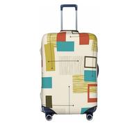JBYJBX Mid Century Modern Print Suitcase Cover Luggage Protector Washable Elastic Fashionable Travel Gear Cover, Black, XL