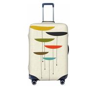 JBYJBX Mid Century Modern Prints Print Suitcase Cover Luggage Protector Washable Elastic Fashionable Travel Gear Cover, Black, Medium