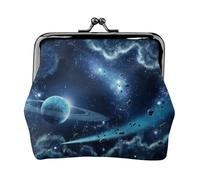 Jbyjbx Moon Stars And Planets Print Compact Coin Purse Cute Small Zipper Wallet With Kiss Lock For Daily Use And Gifts