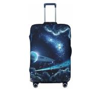 JBYJBX Moon Stars And Planets Print Suitcase Cover Luggage Protector Washable Elastic Fashionable Travel Gear Cover, Black, S
