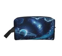 JBYJBX Moon Stars And Planets Print Travel Storage Bag Capacity Zippered For Toiletries Cosmetics Daily Essentials, White, One Size, White, One Size
