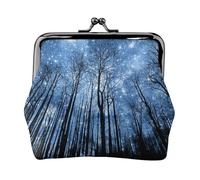 Jbyjbx Night Sky Print Compact Coin Purse Cute Small Zipper Wallet With Kiss Lock For Daily Use And Gifts