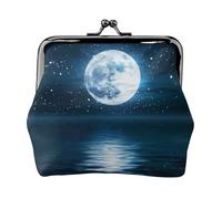 Jbyjbx Night Sky Print Compact Coin Purse Cute Small Zipper Wallet With Kiss Lock For Daily Use And Gifts