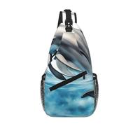 JBYJBX Ocean Dolphin Looking At You Print Unisex Cross Chest Bag Diagonal Sling Backpack Capacity For Travel Hiking Daily Use