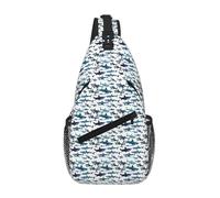 JBYJBX Ocean Shark Print Unisex Cross Chest Bag Diagonal Sling Backpack Capacity For Travel Hiking Daily Use