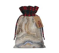 JBYJBX Onyx Stone Pale Blue Printing Christmas Drawstring Gift Bag For Xmas Wrapping Festive Packaging Party Favors