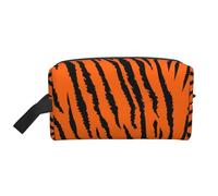 JBYJBX Orange Tiger Leopard Print Travel Storage Bag Capacity Zippered For Toiletries Cosmetics Daily Essentials, White, One Size, White, One Size