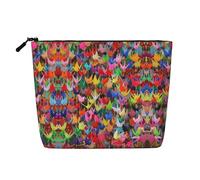JBYJBX Origami Paper Cranes Print Makeup Bag Waterproof Travel Cosmetic Tote Zippered Pouch For Women Toiletry Bag, Black, One Size
