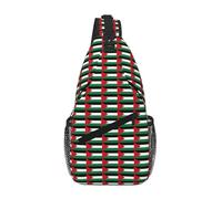JBYJBX Palestinian Flag Print Unisex Cross Chest Bag Diagonal Sling Backpack Capacity For Travel Hiking Daily Use