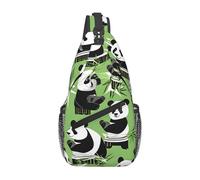 JBYJBX Panda bamboo Print Cross Chest Bag Sling Crossbody Backpack Travel Shoulder for Daily Hiking Commute
