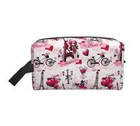 JBYJBX Paris Eiffel Tower France Print Travel Storage Bag Capacity Zippered For Toiletries Cosmetics Daily Essentials, White, One Size, White, One Size