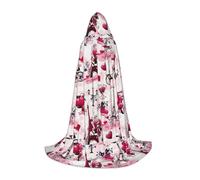 JBYJBX Paris Eiffel Tower France Print Unisex Hooded Cloak Halloween Cosplay Costume Christmas Carnival Party Wear Cape