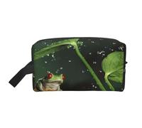 JBYJBX Peace Tree Frog Print Travel Storage Bag Capacity Zippered For Toiletries Cosmetics Daily Essentials, White, One Size, White, One Size