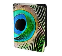 JBYJBX Peacock Feather Print Passport 5.5in Travel Document Lightweight Wallet Men Women Business Leisure Trips