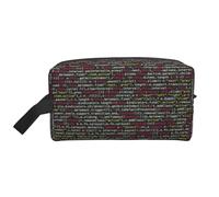 JBYJBX Programmer Programming Code Print Travel Storage Bag Capacity Zippered For Toiletries Cosmetics Daily Essentials, White, One Size, White, One Size