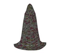 JBYJBX Programmer Programming Code Print Unisex Hooded Cloak Halloween Cosplay Costume Christmas Carnival Party Wear Cape