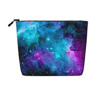 JBYJBX Purple Star Sky Print Makeup Bag Waterproof Travel Cosmetic Tote Zippered Pouch For Women Toiletry Bag, Black, One Size