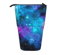 JBYJBX Purple Star Sky Print Pencil Case Multipurpose Telescopic Pencil Case Organizer, Stationery Storage Bag