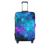 JBYJBX Purple Star Sky Print Suitcase Cover Luggage Protector Washable Elastic Fashionable Travel Gear Cover, Black, Medium