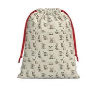 JBYJBX Rabbit Background Print Convenience Drawstring Gift Multipurpose Pouches Daily Storage Travel Essentials