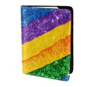 JBYJBX Rainbow Stripes Print Passport 5.5in Travel Document Lightweight Wallet Men Women Business Leisure Trips