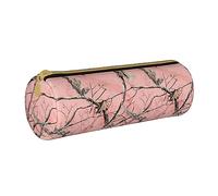JBYJBX Red Leaves Camo Print Leather Pencil Case Pouch - Slim & Cute Pencil Cases For Adults, Men And Women