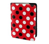 JBYJBX Red White Polka Dot Print Passport 5.5in Travel Document Lightweight Wallet Men Women Business Leisure Trips