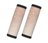 JBYJBX Rose Gold Faux Glitter Print Style And Functionality Wraps Grip Luggage Handle Wraps Non Slip Grip Easy Comfort
