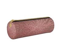 JBYJBX Rose Gold Red Print Leather Pencil Case Pouch - Slim & Cute Pencil Cases For Adults, Men And Women