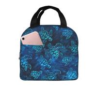 JBYJBX Sea Turtle-Blue Print Insulation Thermal Lunch Bag Leakproof, Reusable Cooler Lunch Bag Adults