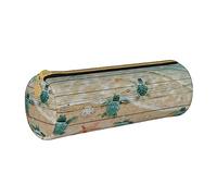 JBYJBX Sea Turtle Starfish Print Leather Pencil Case Pouch - Slim & Cute Pencil Cases For Adults, Men And Women