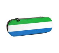 JBYJBX Sierra Leone Flag Print Versatile Leather Pencil Case â€“ Compact Leather Pouchpencil Pouch For Women, Men