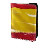 JBYJBX Spanish Flag Print Passport 5.5in Travel Document Lightweight Wallet Men Women Business Leisure Trips