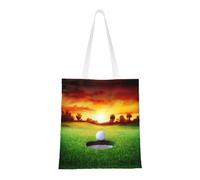 JBYJBX Sport Golf Ball Sunset Tree Print Large Capacity Bag Reusable Bags Lightweight Work Gym Travel Beach Daily Commutes