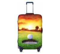 JBYJBX Sport Golf Ball Sunset Tree Print Suitcase Cover Luggage Protector Washable Elastic Fashionable Travel Gear Cover, Black, M