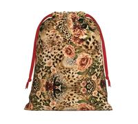 JBYJBX Striped Leopard Print Convenience Drawstring Gift Multipurpose Pouches Daily Storage Travel Essentials