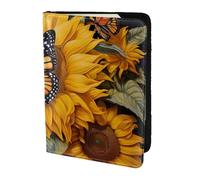 JBYJBX Sunflower Butterfly Print Passport 5.5in Travel Document Lightweight Wallet Men Women Business Leisure Trips