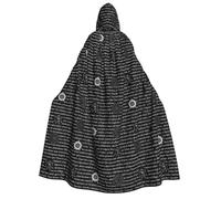 JBYJBX Supernatural Inspiration Print Halloween Cosplay Medieval Festivals For Unisex Full Length Cloak With Hat Hooded