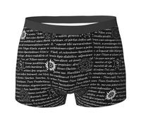 JBYJBX Supernatural Inspiration Print Men'S Boxer Briefs Soft Comfortable Underwear Trunks, Stretch Mens Boxer Shorts, Black, Medium