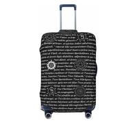 JBYJBX Supernatural Inspiration Print Suitcase Cover Luggage Protector Washable Elastic Fashionable Travel Gear Cover, Black, Small