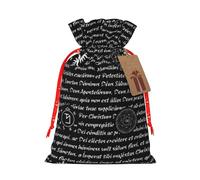 JBYJBX Supernatural Inspiration Printing Christmas Drawstring Gift Bags Holiday Sack For Xmas Party Favor Filler Present