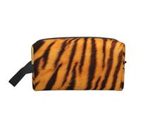 JBYJBX Tiger Pattern Striped Print Travel Storage Bag Capacity Zippered For Toiletries Cosmetics Daily Essentials, White, One Size, White, One Size, White, One Size