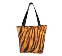 JBYJBX Tiger Striped Pattern Print Trendy Lightweight Shoulder Tote Bag Travel Beach Work Commuting Multiple Occasions
