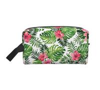 JBYJBX Tropical Leaves Print Travel Storage Bag Capacity Zipper Closure for Toiletries Cosmetics Daily Supplies, White, One Size, White, One Size, White, One size